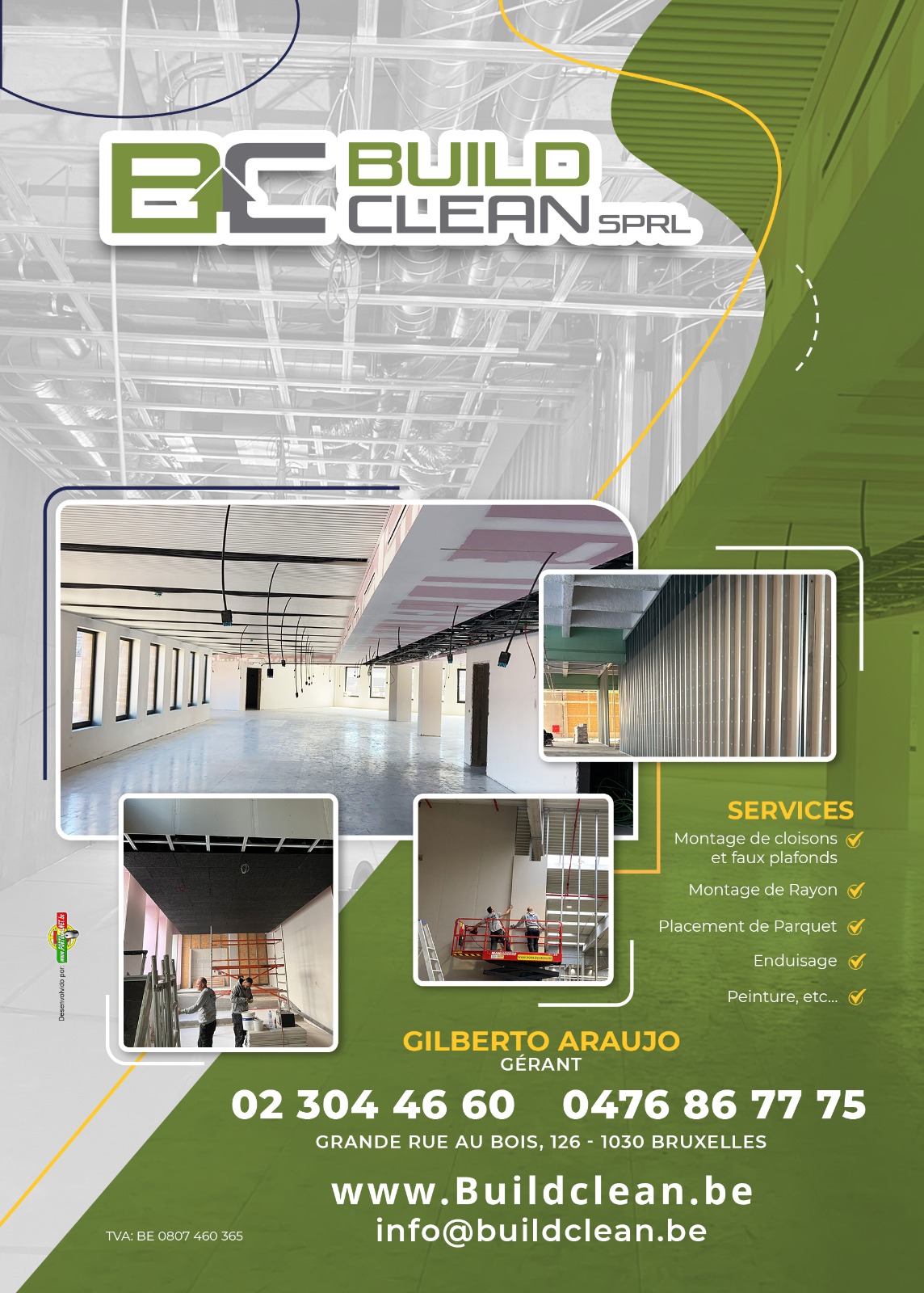 Brochure Build Clean SPRL — Services et contact